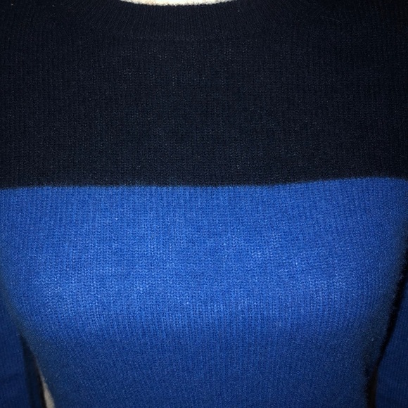 Theory Cashmere Colorblock Crewneck Sweater - Picture 2 of 6